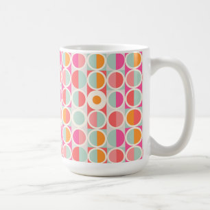 Drehkreuz-Muster in heiß rosa Retro Kaffeetasse
