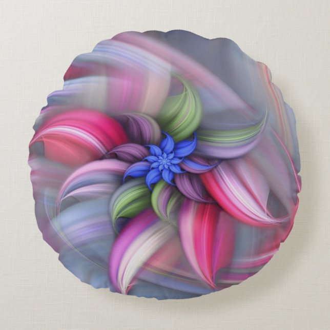 Drehmuster Rundes Kissen (Vorderseite)