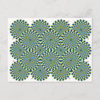 Drehrad optische Illusion Grüner Spiralkreis