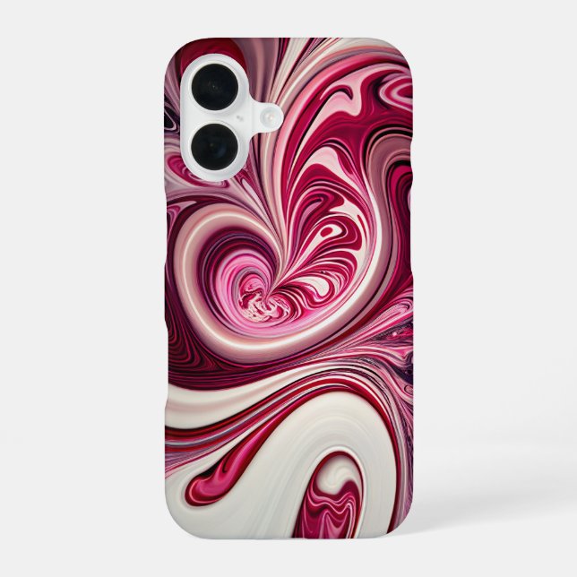 Drehrosa iPhone 16 Hülle (Rückseite)