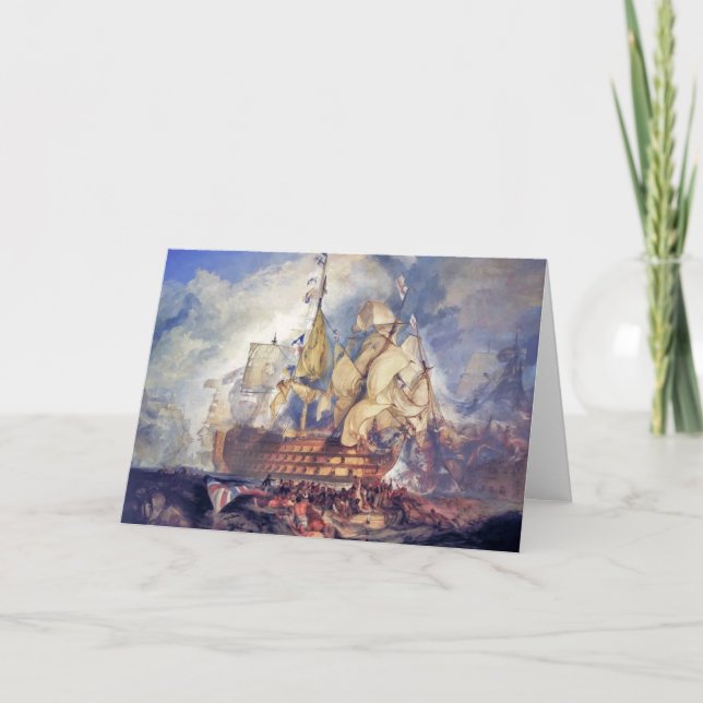 Drehscheibe, die Schlacht von Trafalgar (1822) Karte (Vorderseite)