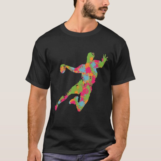 Drehschieber für Handball-Handball-Players T-Shirt (Vorderseite)
