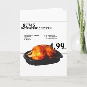 Drehspieß-Hähnchen 4.99 Lustiges Hähnchen Karte