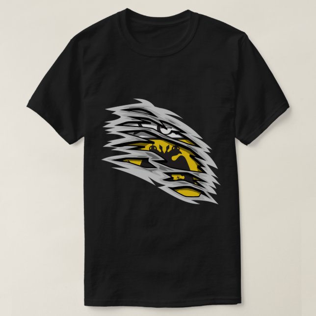 Drehtes und belastetes AEK-Muster T-Shirt (Design vorne)