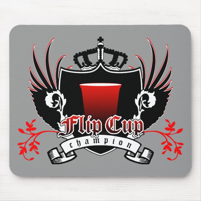 drehtest-Cup-Meister Royal-Wappen Mousepad (Vorne)