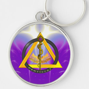 DREHUNG DER ASCLEPIUS-DENTISTE SCHLÜSSELANHÄNGER