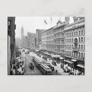 Drehung der Jahrhundertstraßenszene, Philadelphia, Postkarte