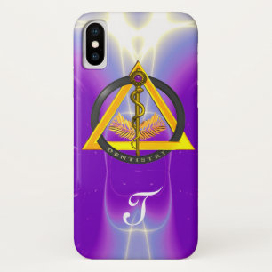 DREHUNG DES ASCLEPIUS-ZAHNCHEN-MONOGRAMM iPhone X HÜLLE