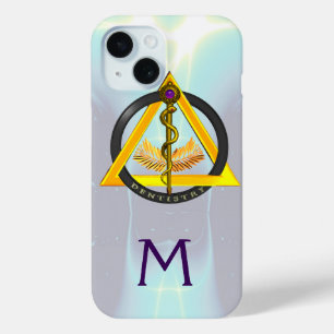DREHUNG DES ASCLEPIUS-ZAHNCHEN-MONOGRAMM iPhone 15 HÜLLE