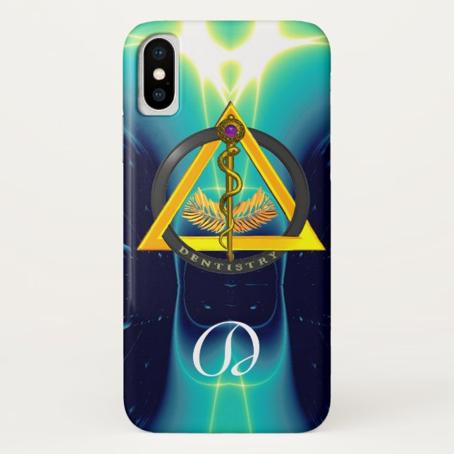 DREHUNG DES ASCLEPIUS-ZAHNCHEN-MONOGRAMM Case-Mate iPhone HÜLLE (Rückseite)