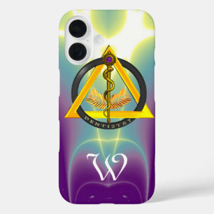 DREHUNG DES ASCLEPIUS-ZAHNCHEN-MONOGRAMM iPhone 16 HÜLLE