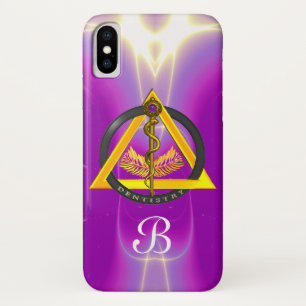 DREHUNG DES ASCLEPIUS-ZAHNCHEN-MONOGRAMM iPhone X HÜLLE