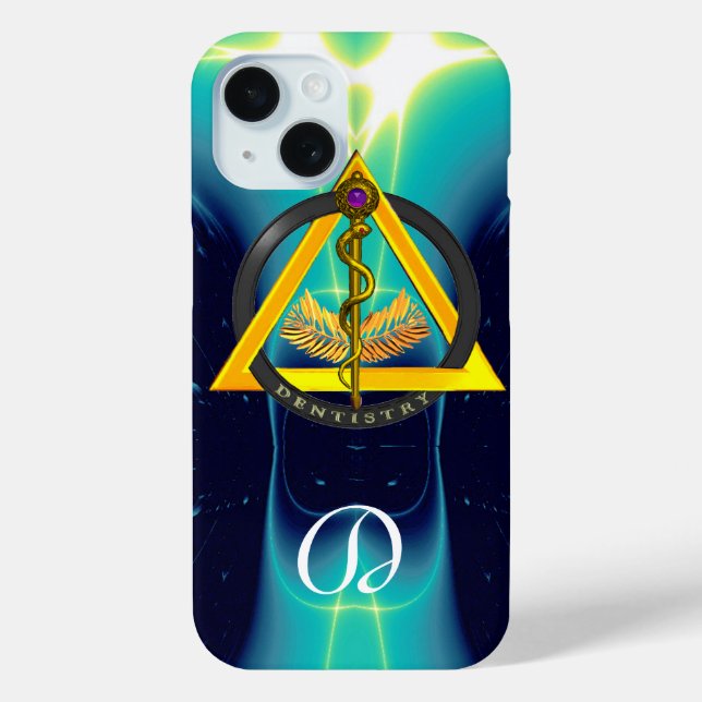 DREHUNG DES ASCLEPIUS-ZAHNCHEN-MONOGRAMM Case-Mate iPhone HÜLLE (Rückseite)