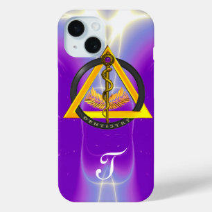 DREHUNG DES ASCLEPIUS-ZAHNCHEN-MONOGRAMM iPhone 15 HÜLLE