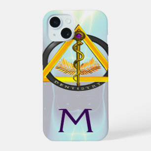 DREHUNG DES ASCLEPIUS-ZAHNCHEN-MONOGRAMM iPhone 15 HÜLLE