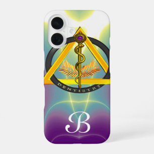 DREHUNG DES ASCLEPIUS-ZAHNCHEN-MONOGRAMM iPhone 16 HÜLLE