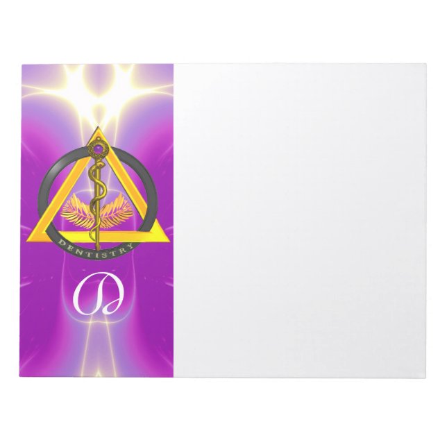 DREHUNG DES ASCLEPIUS-ZAHNCHEN-MONOGRAMM NOTIZBLOCK (Vorderseite)
