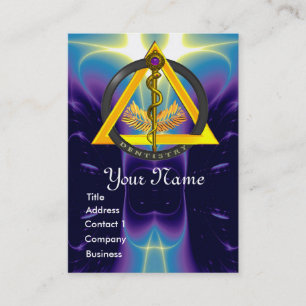 DREHUNG DES ASCLEPIUS-ZAHNCHEN-MONOGRAMM VISITENKARTE