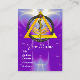 DREHUNG DES ASCLEPIUS-ZAHNCHEN-MONOGRAMM VISITENKARTE