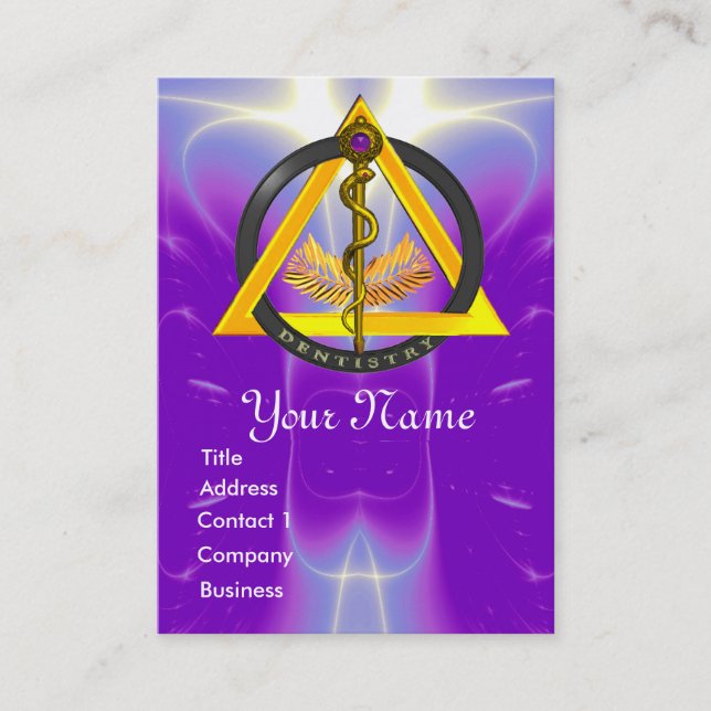 DREHUNG DES ASCLEPIUS-ZAHNCHEN-MONOGRAMM VISITENKARTE (Vorderseite)