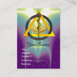 DREHUNG DES ASCLEPIUS-ZAHNCHEN-MONOGRAMM VISITENKARTE