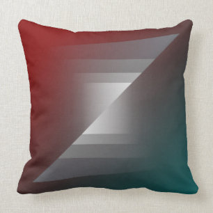 Drehung grau auf aquamariner Bordeaux Kissen