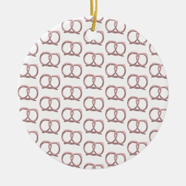 Drehung-Muster der Salzlösung Pink Keramik Ornament (Vorne)