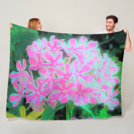 Drehung Phlox (Pink und Weiß) Fleecedecke