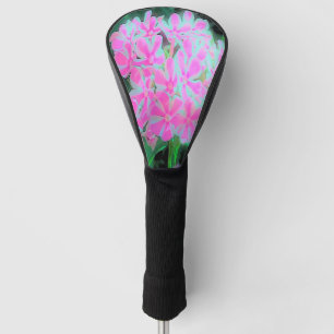 Drehung Phlox (Pink und Weiß) Golf Headcover