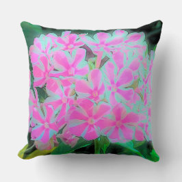 Drehung Phlox (Pink und Weiß) Kissen