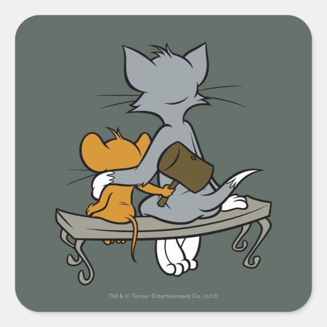 Drehung Quadratischer Aufkleber (Vorderseite)