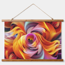 Drehung und Drehungen Wandteppich Mit Holzrahmen