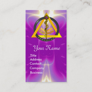 DREHUNG VON ASCLEPIUS DENTIST DENTISTRY MONOGRAM P VISITENKARTE