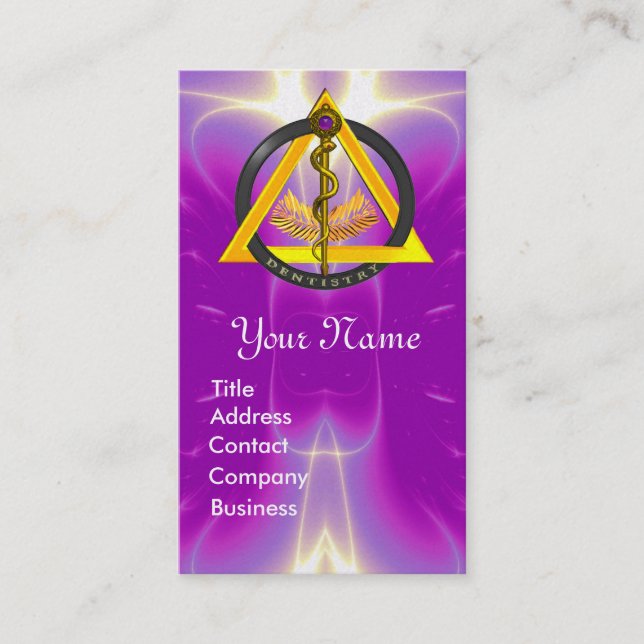 DREHUNG VON ASCLEPIUS DENTIST DENTISTRY MONOGRAM P VISITENKARTE (Vorderseite)