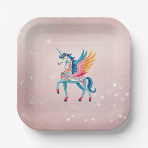 Drehunicorn Pappteller