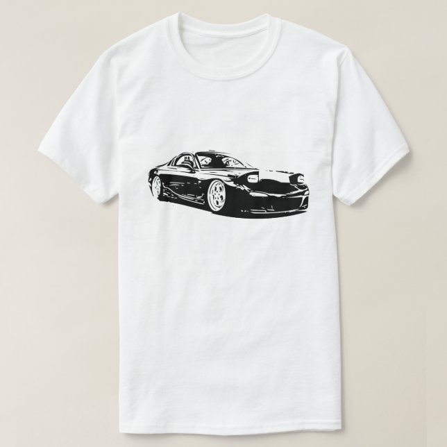 Drehvektorbild Mazdas RX7 T-Shirt (Design vorne)