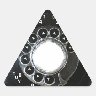 Drehwählscheibentelefon Dreieckiger Aufkleber