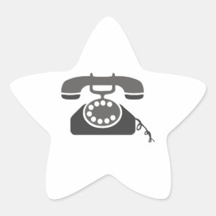 Drehwählscheibentelefon Stern-Aufkleber