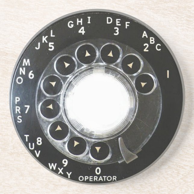 Drehwählscheibentelefon Untersetzer (Vorne)