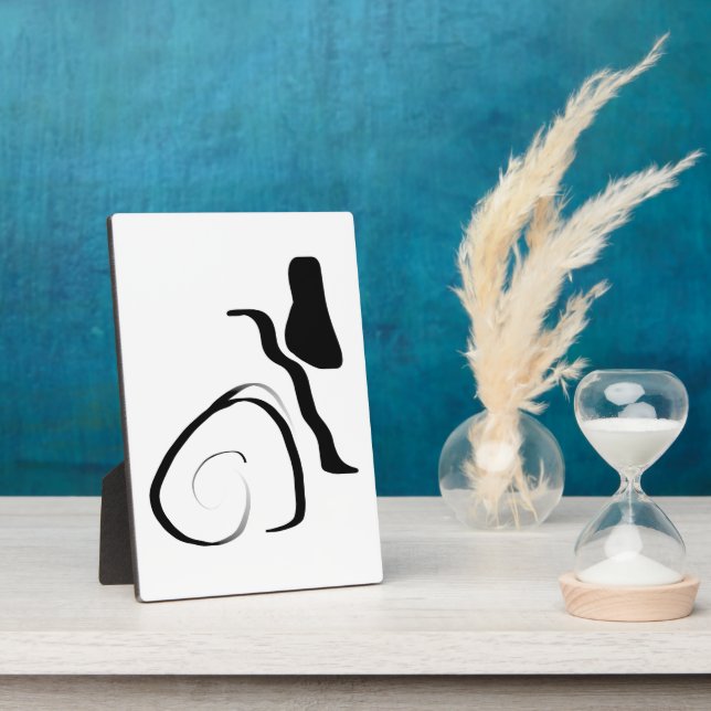 Drehzyklus: Abstrakt Schwarz/Weiß Fotoplatte (Seite)