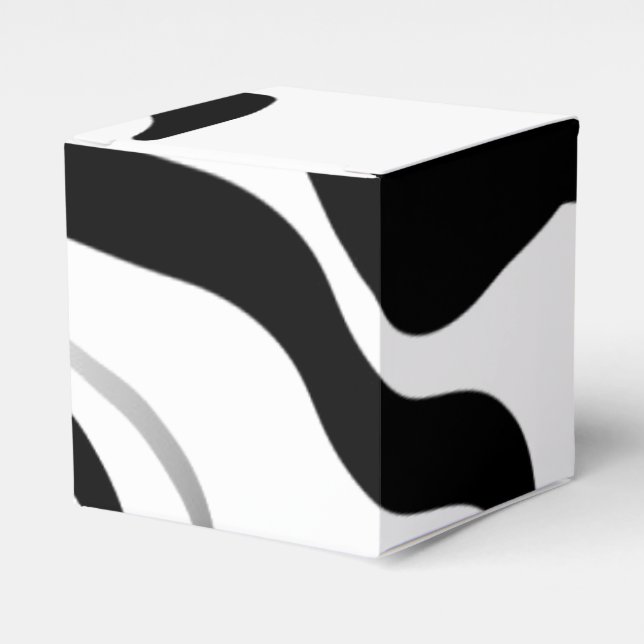 Drehzyklus: Abstrakt Schwarz/Weiß Geschenkschachtel (Vorderseite)