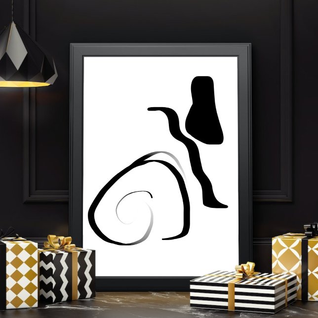 Drehzyklus: Abstrakt Schwarz/Weiß Leinwanddruck (Von Creator hochgeladen)