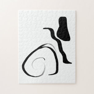 Drehzyklus: Abstrakt Schwarz/Weiß Puzzle