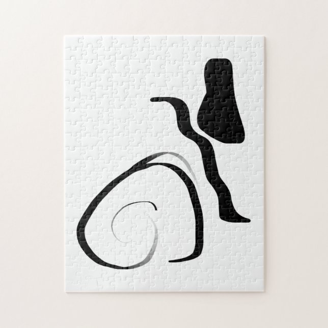 Drehzyklus: Abstrakt Schwarz/Weiß Puzzle (Vertikal)