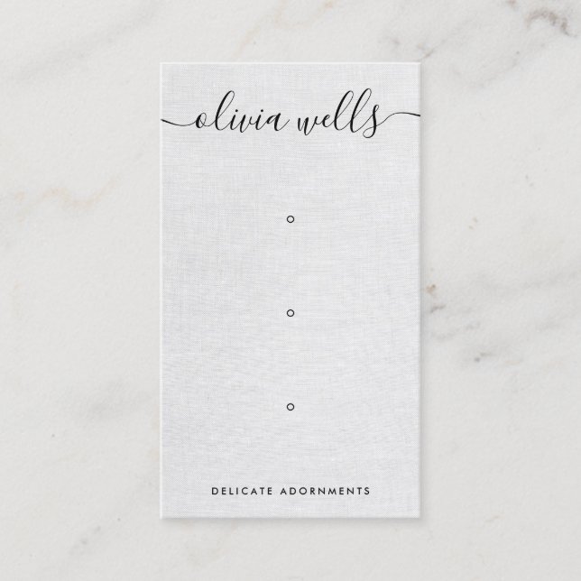 Drei 3-Loch-Grau-Script-Vorgabehalterung Visitenkarte (Vorderseite)