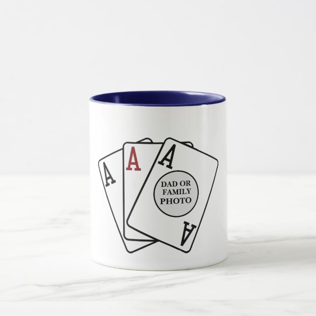 Drei-Aces-Foto-Rahmen-Tasse - Anpassbarer Keepake Tasse (Zentrum)