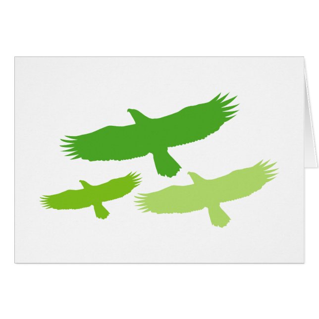 Drei Adler fliegen (grün) (Vorderseite (Horizontal))