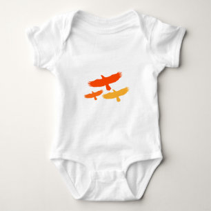 Drei Adler fliegen (Orange) Baby Strampler