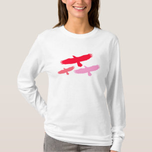 Drei Adler fliegen (rot) T-Shirt