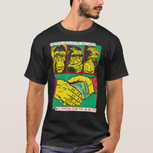 Drei Affen Demokraten Amerika Republikanische Poli T-Shirt